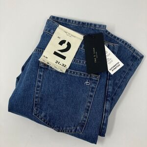 NEW Rag & Bone Fit 2 Slim Jeans Del Ray Blue Authentic Stretch Mens 31x32 $250